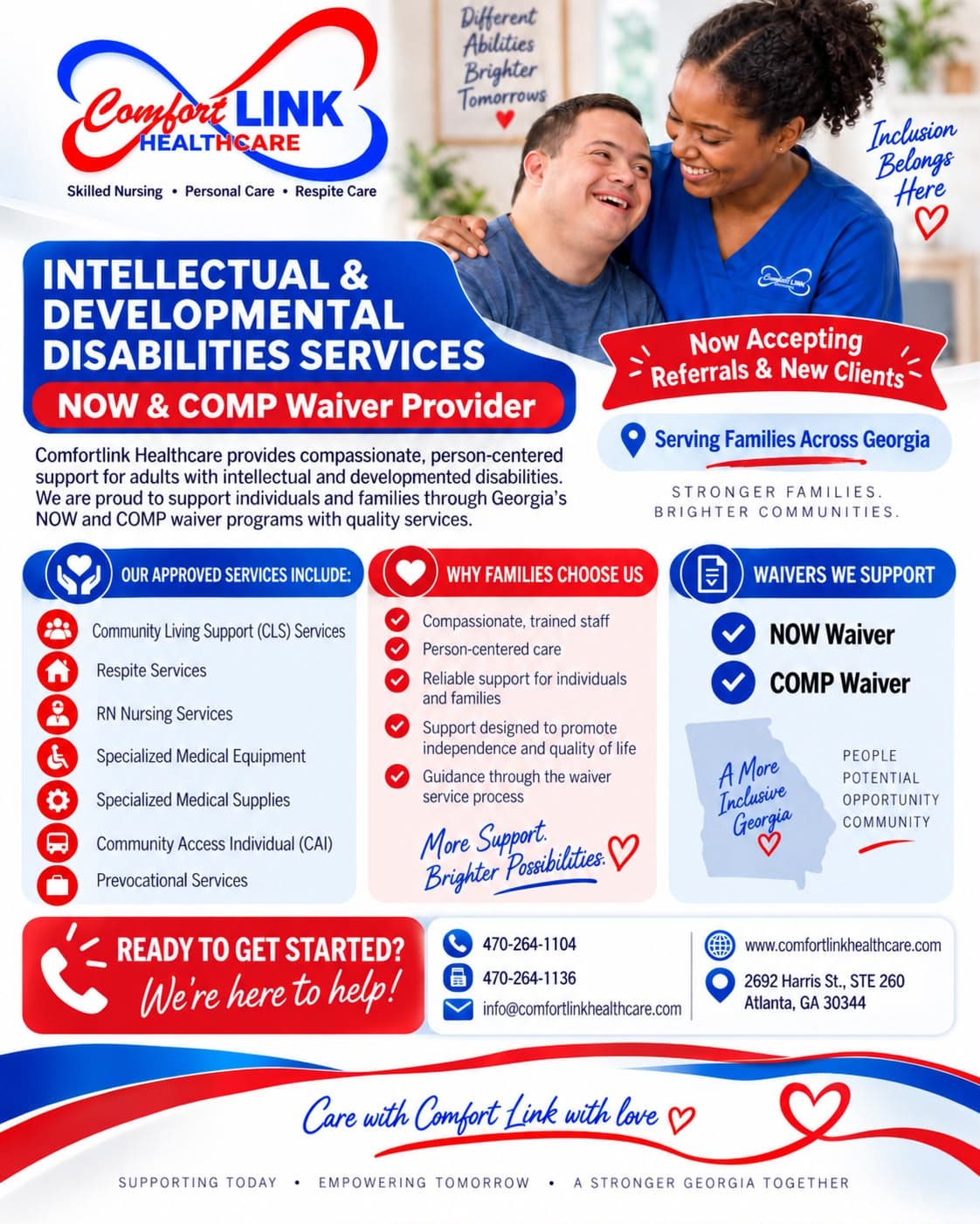 Intellectual Developmental Disability Support flyer